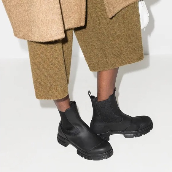 Ganni Shoes - Ganni Lug Sole Chelsea Rain Boots